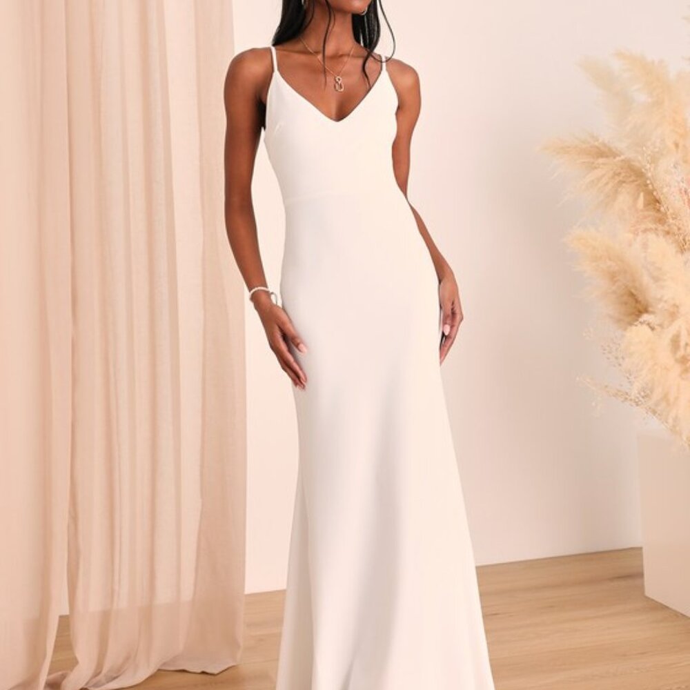 Lulus Infinite Glory White Maxi Dress - Size S